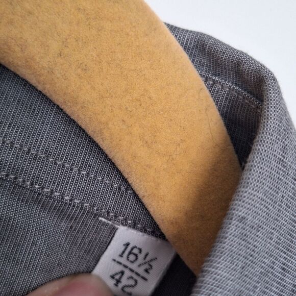 Missoni cotton button shirt charcoal gray long sleeves Size 16.5 42 - Picture 3 of 9